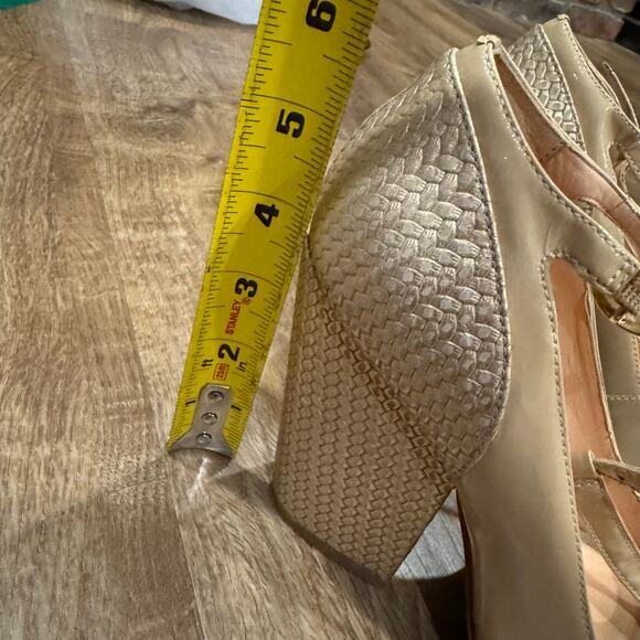 Luiza Barcelos Boots Womens US Size 7 - 7B Peep Toe Block Heel Tan - Picture 4 of 6